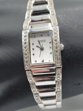Caravelle By Bulova Ladies Watch A4 18mmPave Rhinestone Mother Of Pearl Face 7"